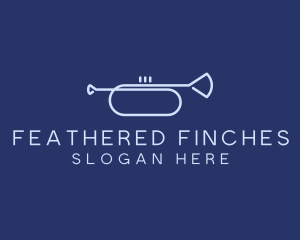 Simple Music Trumpet logo design