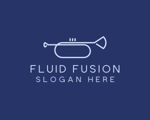 Simple Music Trumpet logo design