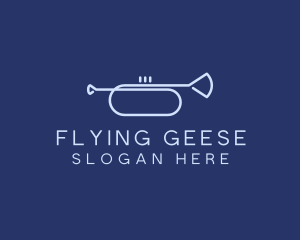 Simple Music Trumpet logo design