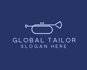 Simple Music Trumpet logo design