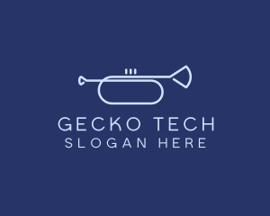 Simple Music Trumpet logo design