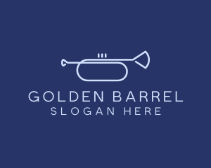 Simple Music Trumpet logo design