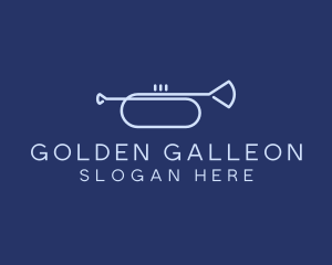 Simple Music Trumpet logo design