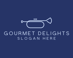 Simple Music Trumpet logo design