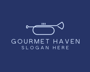 Simple Music Trumpet logo design