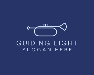 Simple Music Trumpet logo design