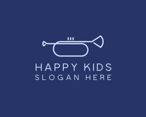 Simple Music Trumpet logo design