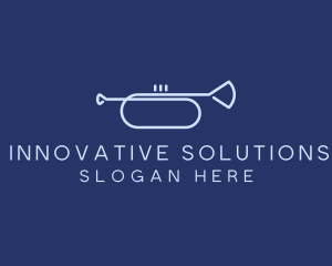 Simple Music Trumpet logo design