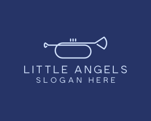 Simple Music Trumpet logo design