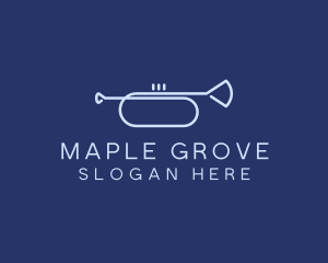 Simple Music Trumpet logo design