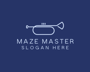 Simple Music Trumpet logo design