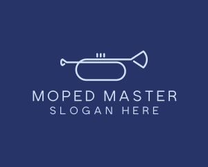 Simple Music Trumpet logo design