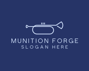 Simple Music Trumpet logo design