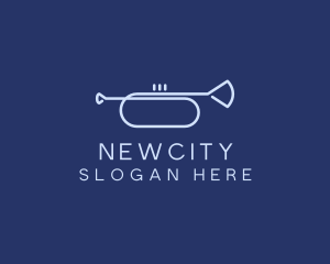 Simple Music Trumpet logo design