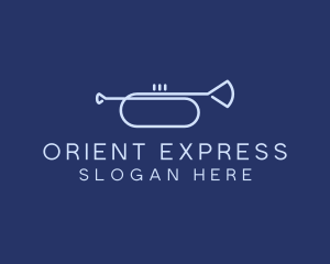 Simple Music Trumpet logo design