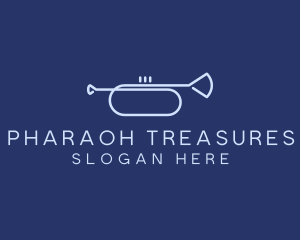 Simple Music Trumpet logo design