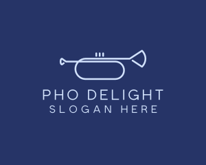 Simple Music Trumpet logo design