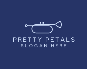 Simple Music Trumpet logo design