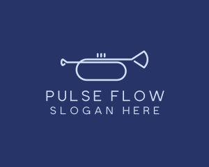 Simple Music Trumpet logo design