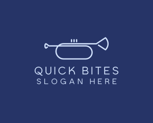 Simple Music Trumpet logo design