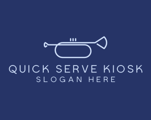 Simple Music Trumpet logo design