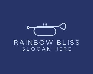 Simple Music Trumpet logo design