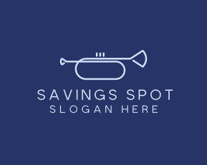 Simple Music Trumpet logo design