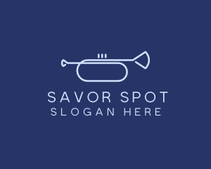 Simple Music Trumpet logo design