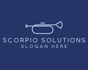 Simple Music Trumpet logo design