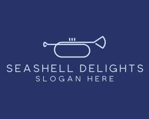 Simple Music Trumpet logo design