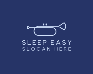 Simple Music Trumpet logo design