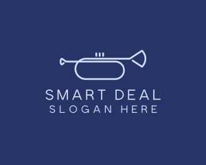 Simple Music Trumpet logo design