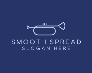 Simple Music Trumpet logo design