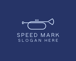 Simple Music Trumpet logo design