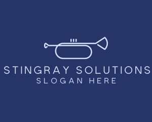 Simple Music Trumpet logo design