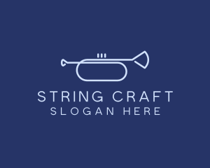 Simple Music Trumpet logo design