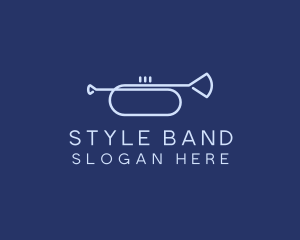 Simple Music Trumpet logo design