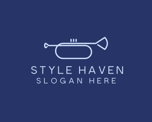 Simple Music Trumpet logo design