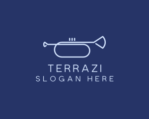 Simple Music Trumpet logo design