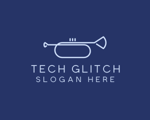 Simple Music Trumpet logo design