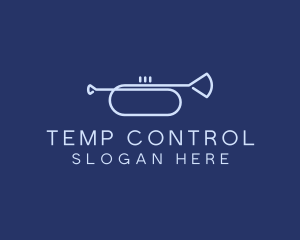 Simple Music Trumpet logo design