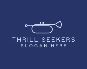 Simple Music Trumpet logo design