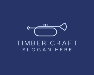 Simple Music Trumpet logo design