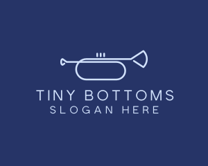 Simple Music Trumpet logo design