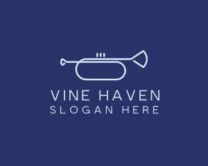 Simple Music Trumpet logo design