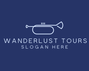 Simple Music Trumpet logo design