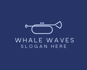 Simple Music Trumpet logo design