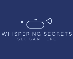 Simple Music Trumpet logo design