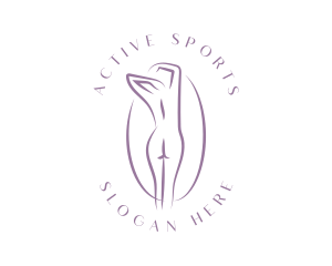 Waxing - Sexy Nude Lady logo design
