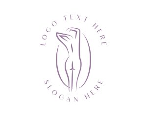 Nude - Sexy Nude Lady logo design